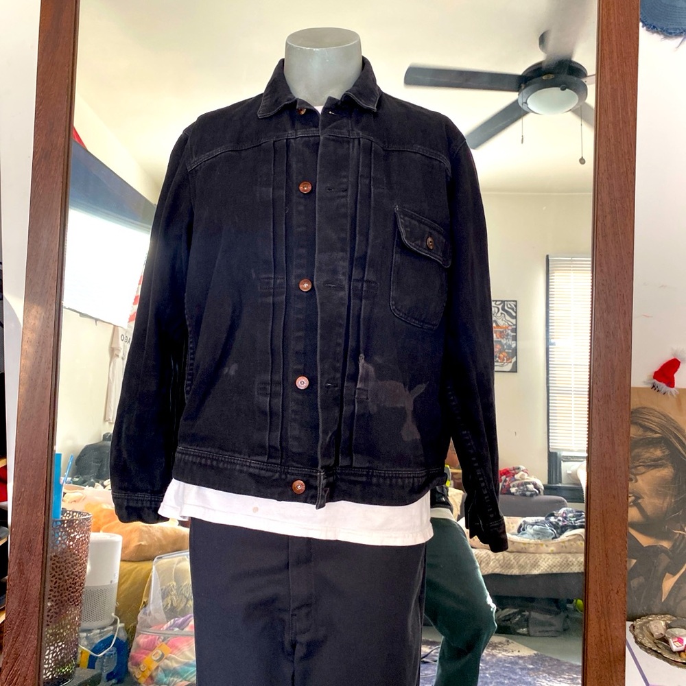 Huf denim jean jacket size Large huf sf